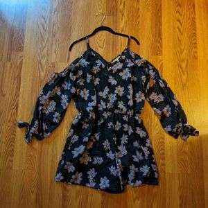 Cold Shoulder Floral Romper